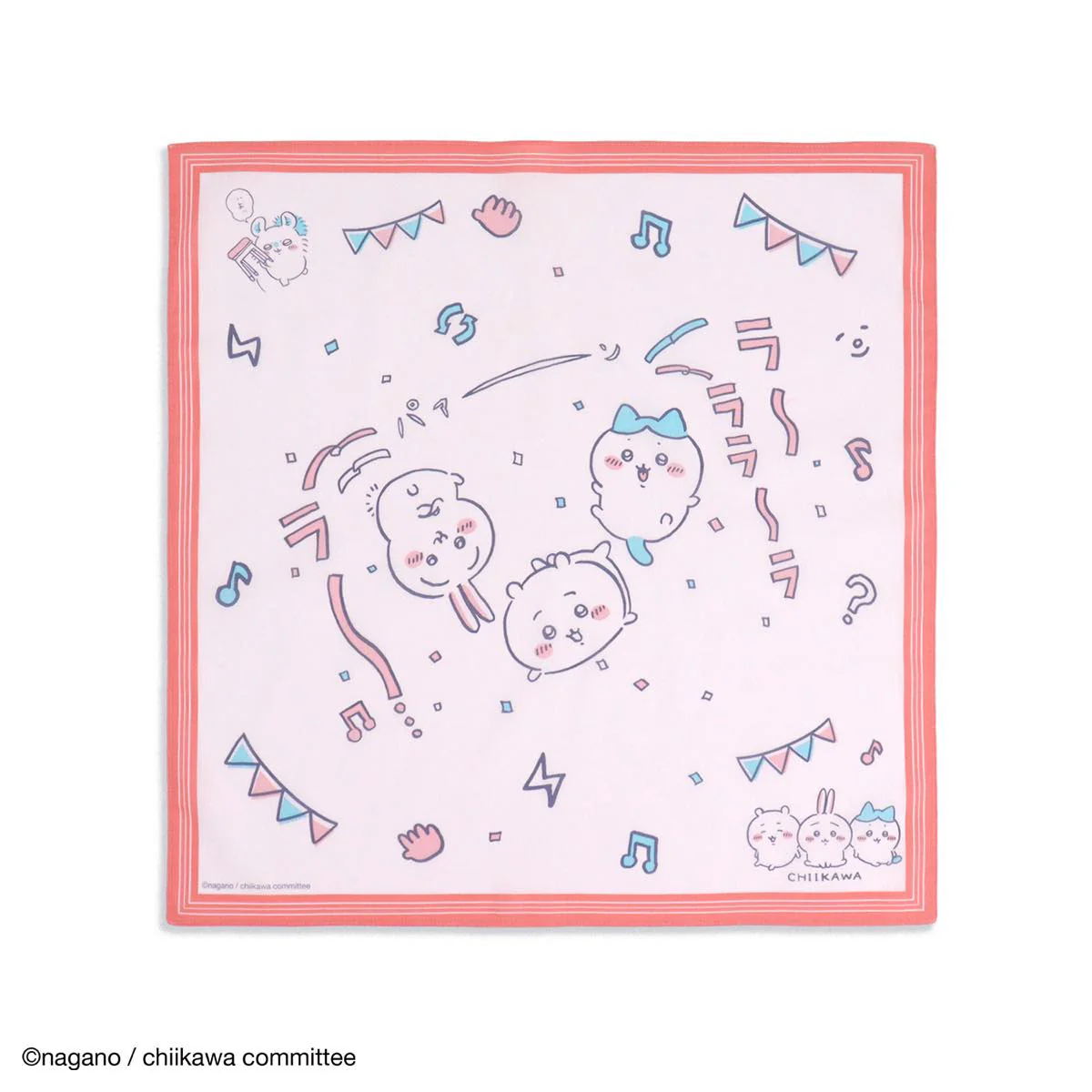 ちいかわ ハンカチ（スロット ピンク）