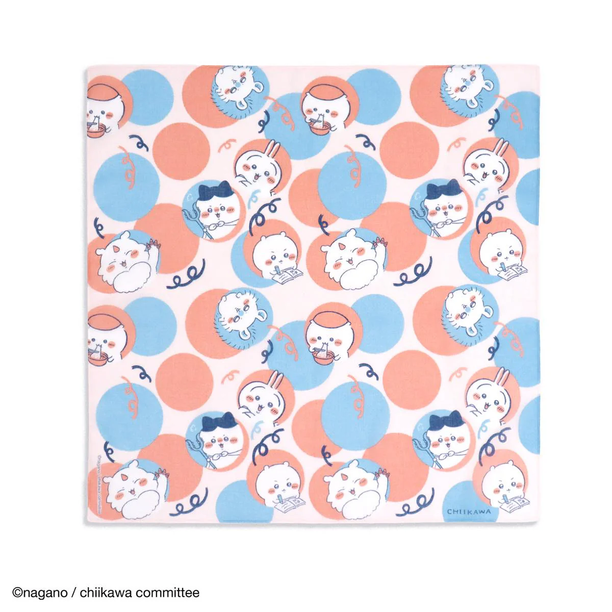 ちいかわ ハンカチ（ドット ピンク）