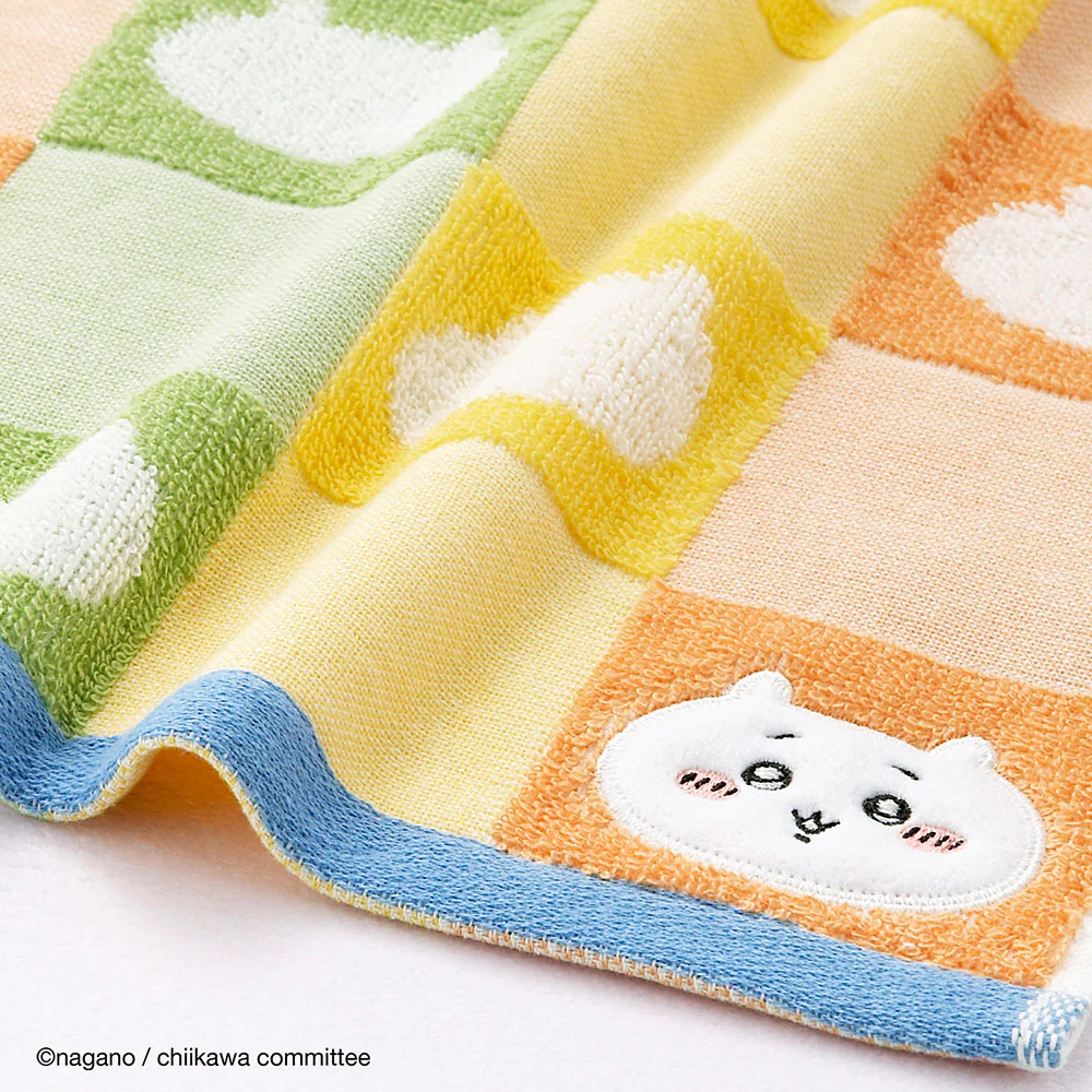 ちいかわ フェイスタオル(パターン オレンジ) - Image 3