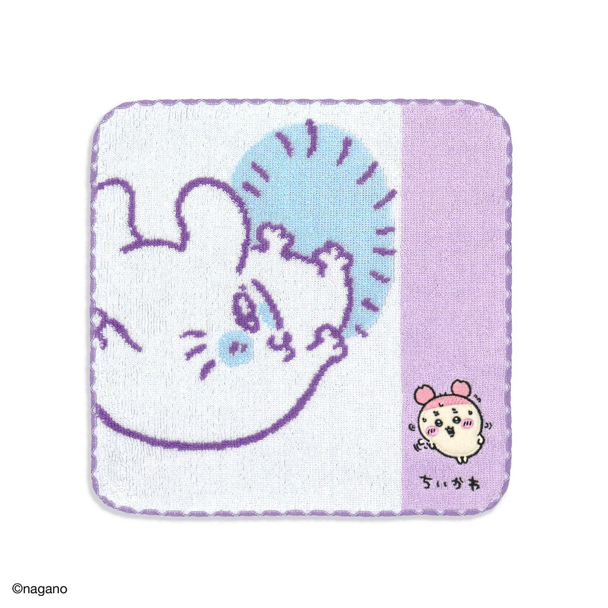 ちいかわ タオルハンカチ（運んでる・パープル）