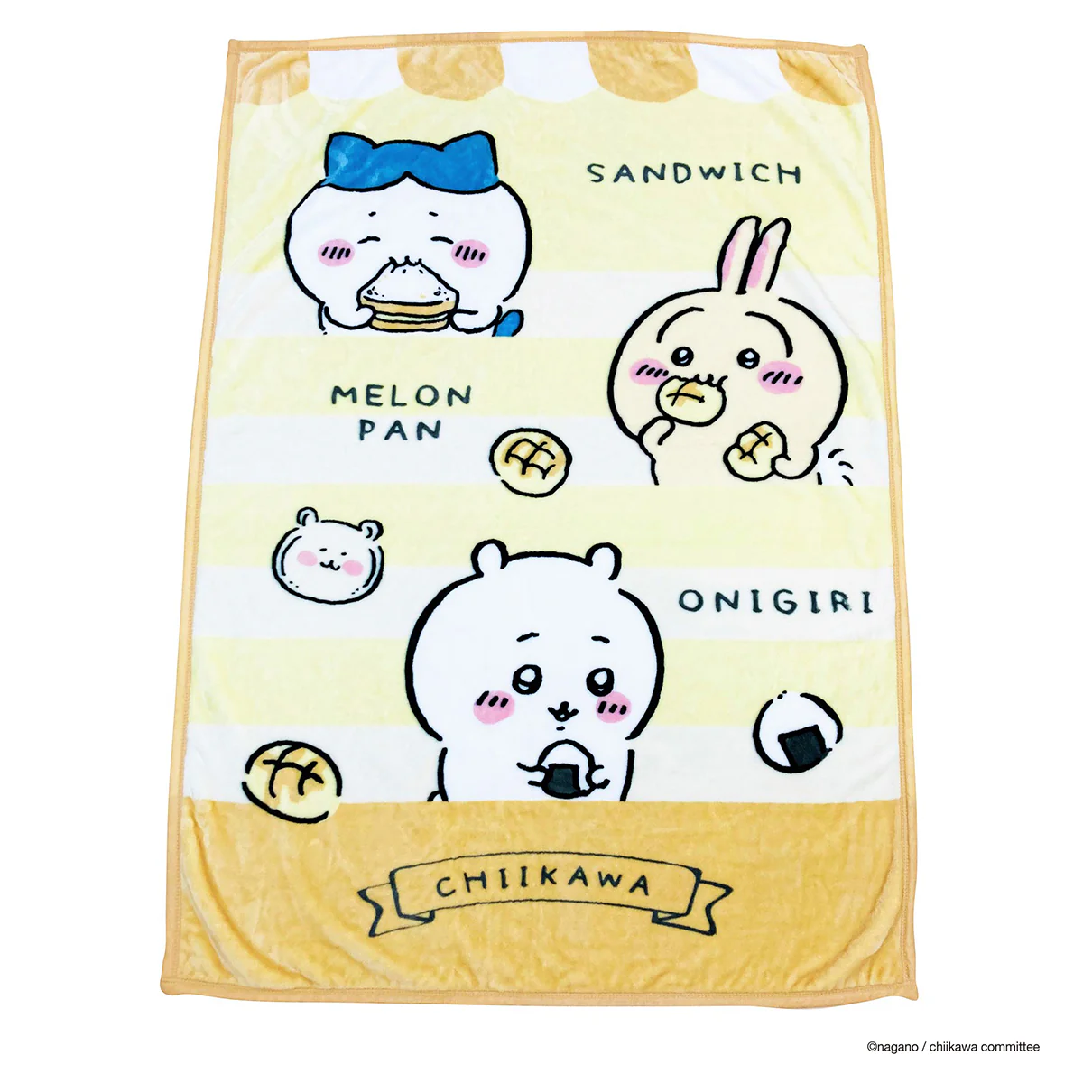 ちいかわ ジュニアサイズ毛布(おにぎりとパン)