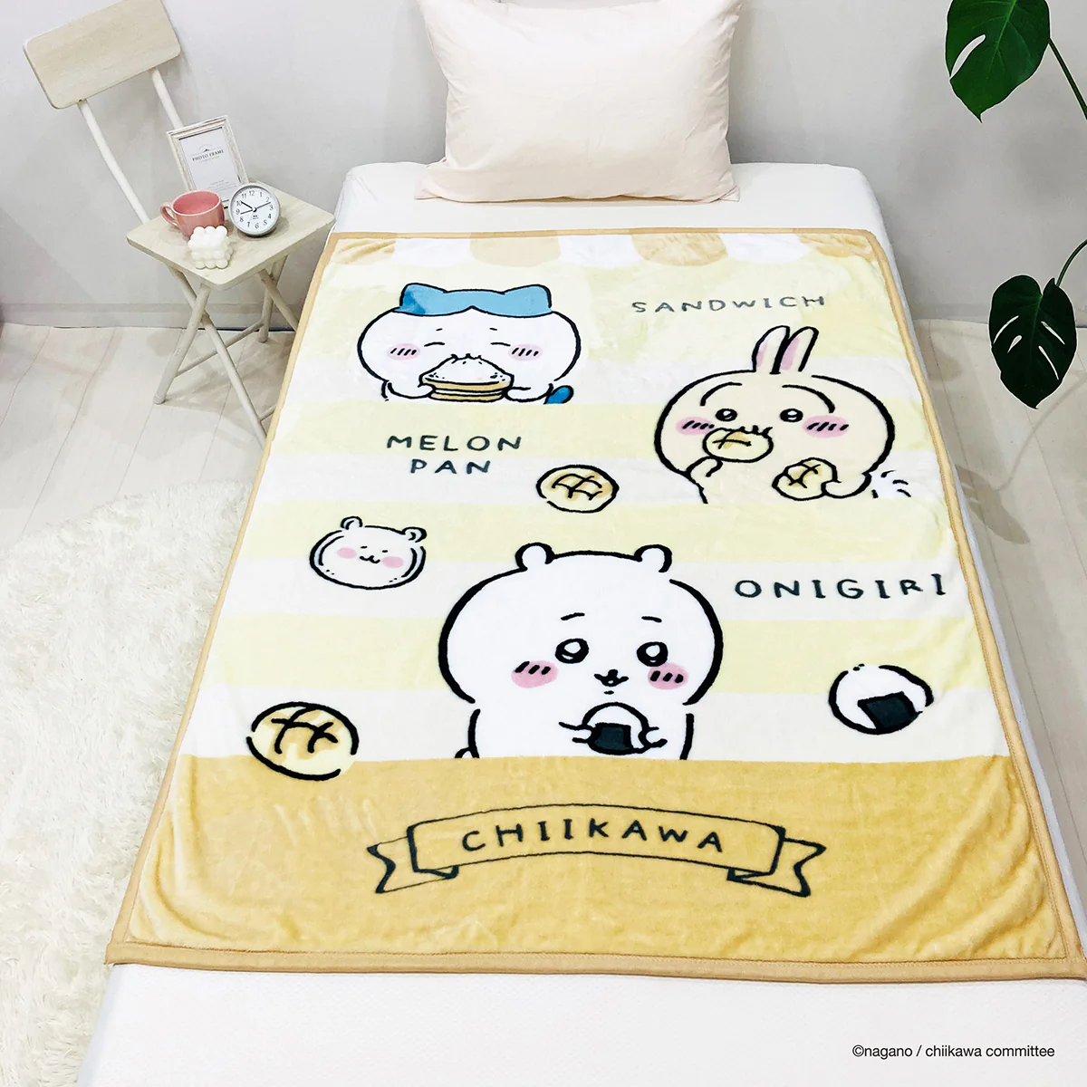 ちいかわ ジュニアサイズ毛布(おにぎりとパン) - Image 4
