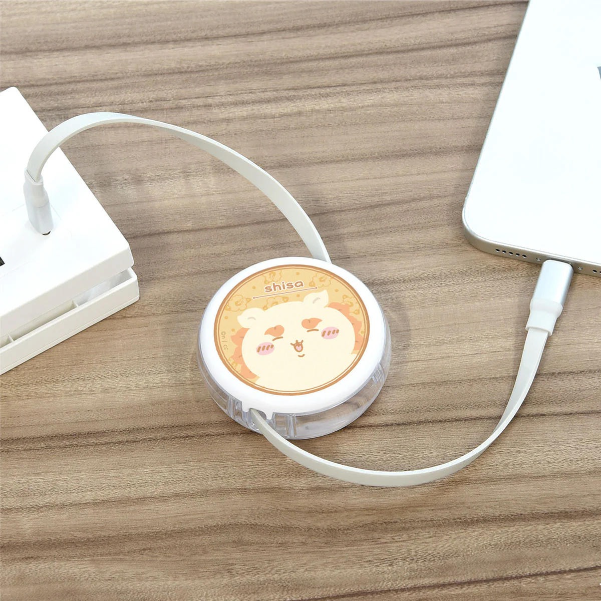 ちいかわ PD60W対応 USB2.0リール式Type-Cケーブル(シーサー) - Image 3