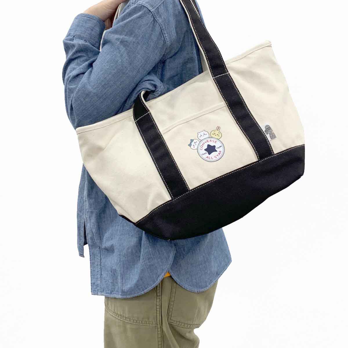 ちいかわ×コンバース キャンバストートバッグM(ブルーグレー) - Image 7