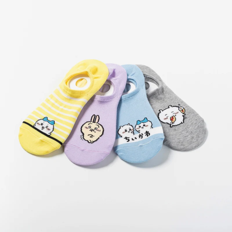 ちいかわ ココピタ スニーカー丈（ハチワレボーダー柄） - Image 2