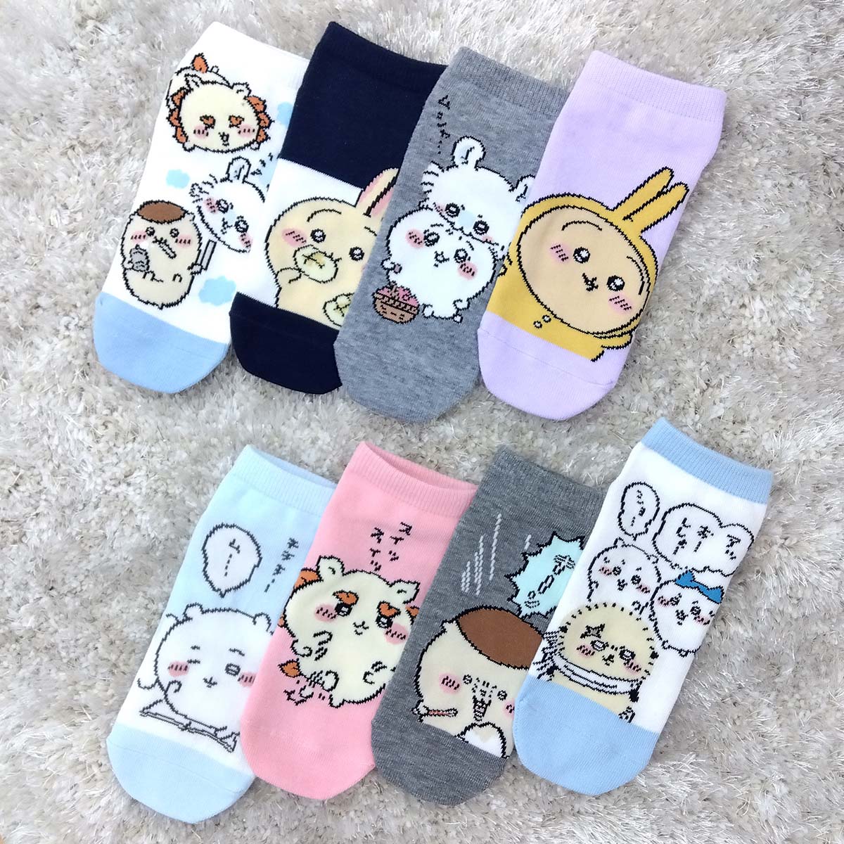 ちいかわ スニーカー丈ソックス（くりまんじゅうかき氷 グレー） レディース用 - Image 2