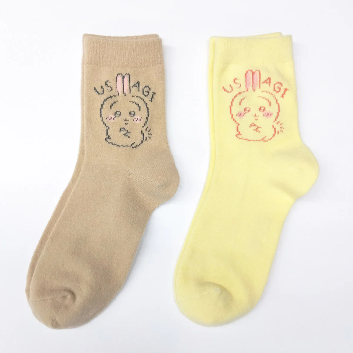 ちいかわ ルームソックス 2Pセット(うさぎ イエロー・ベージュ) レディース用 - Image 3