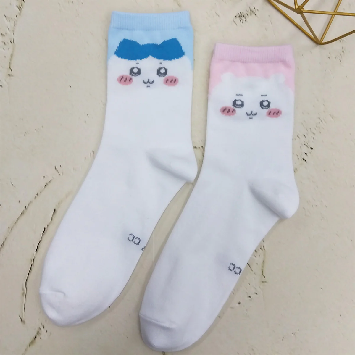 ちいかわ クルーソックス（ハチワレフェイス） レディース用 - Image 3