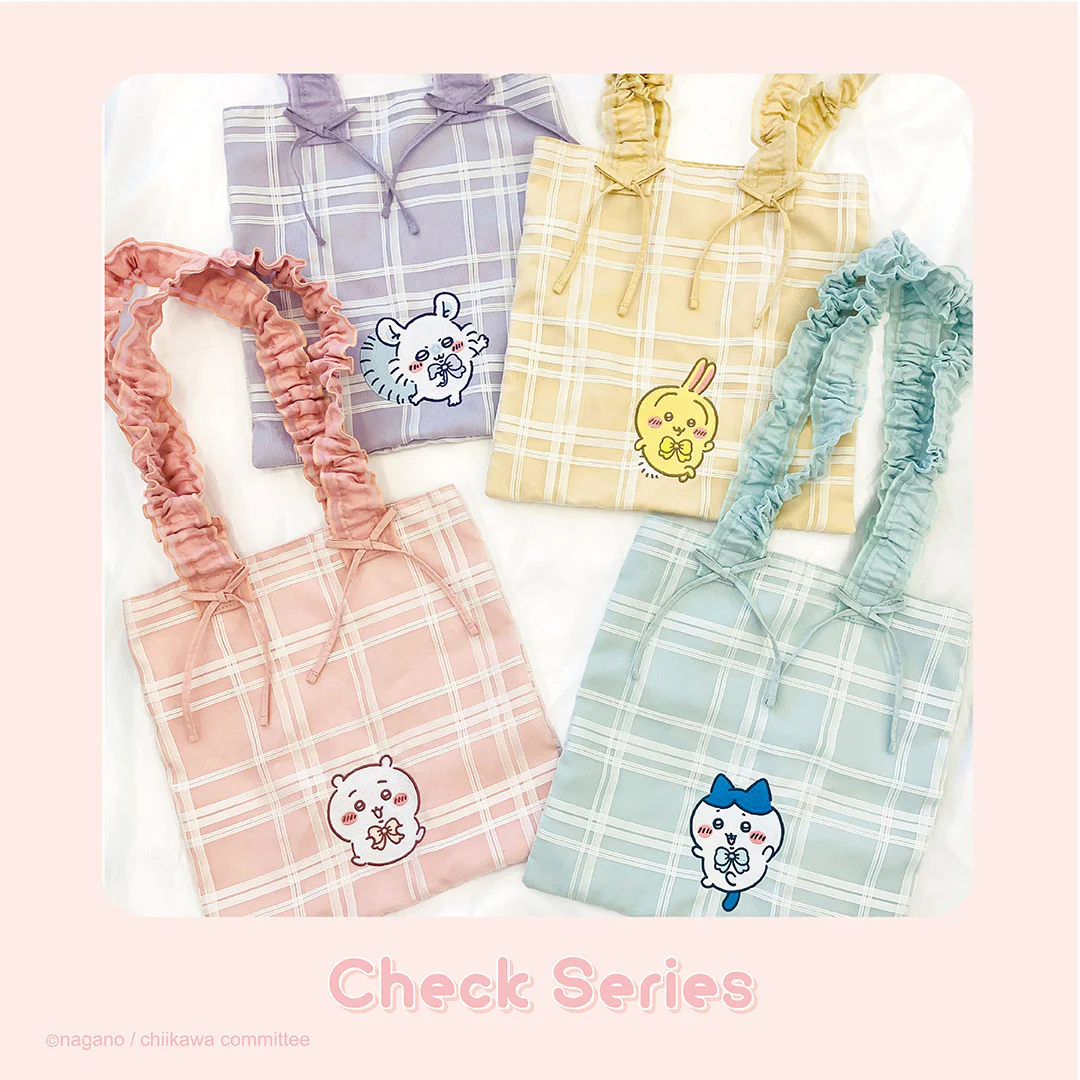 ちいかわ トートバッグ（チェック・うさぎ） - Image 3