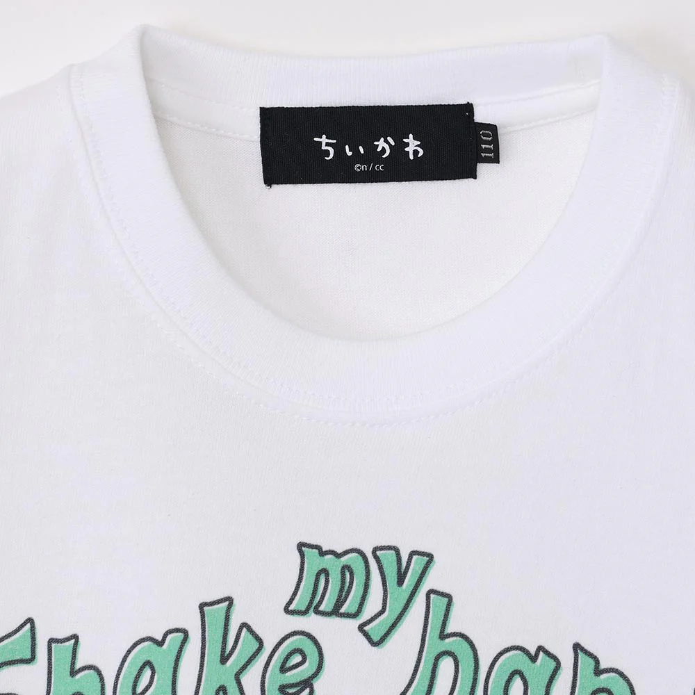 ちいかわ水族館 キッズTシャツ カワウソと握手 ホワイト(カメミラー付) - Image 3