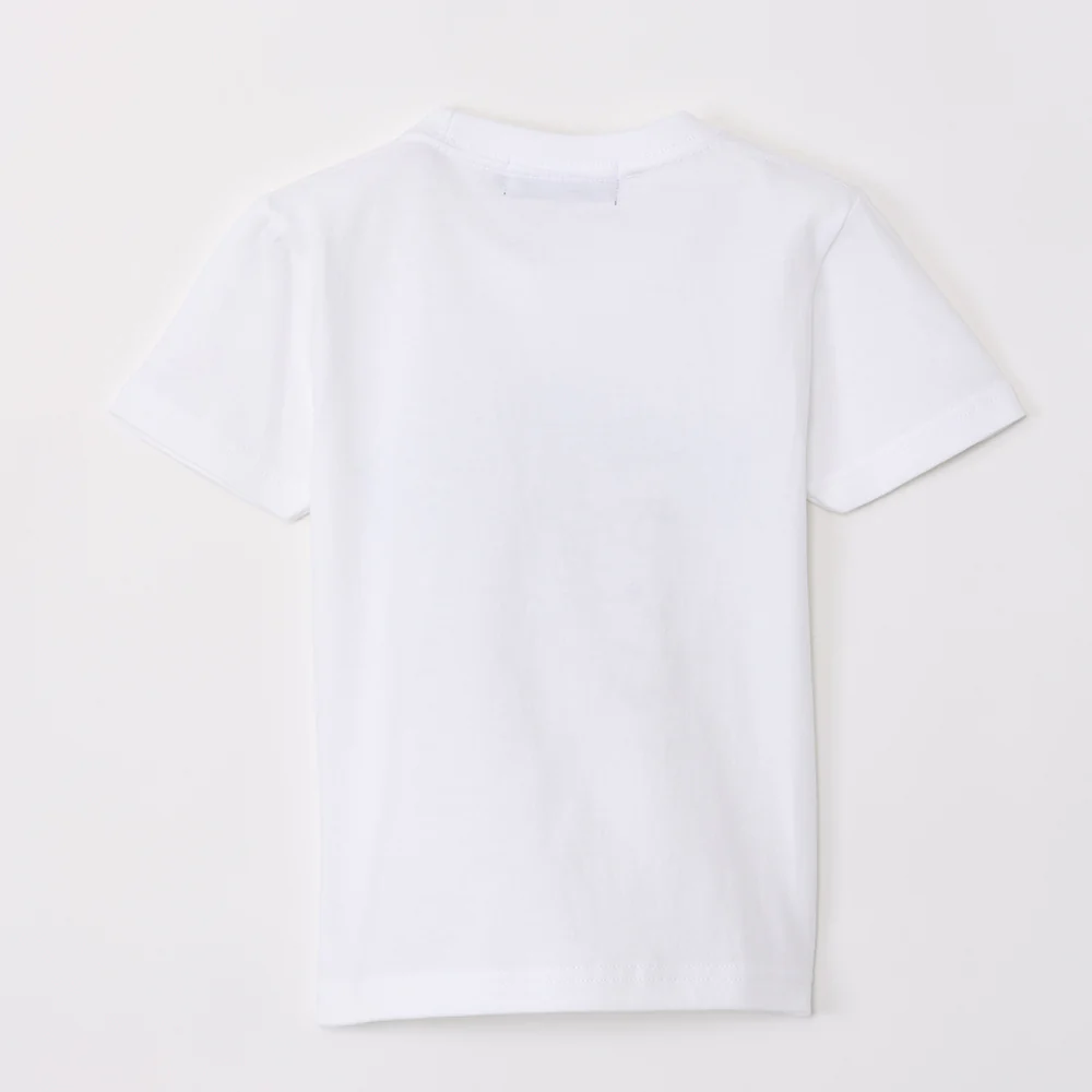 ちいかわ水族館 キッズTシャツ カワウソと握手 ホワイト(カメミラー付) - Image 4