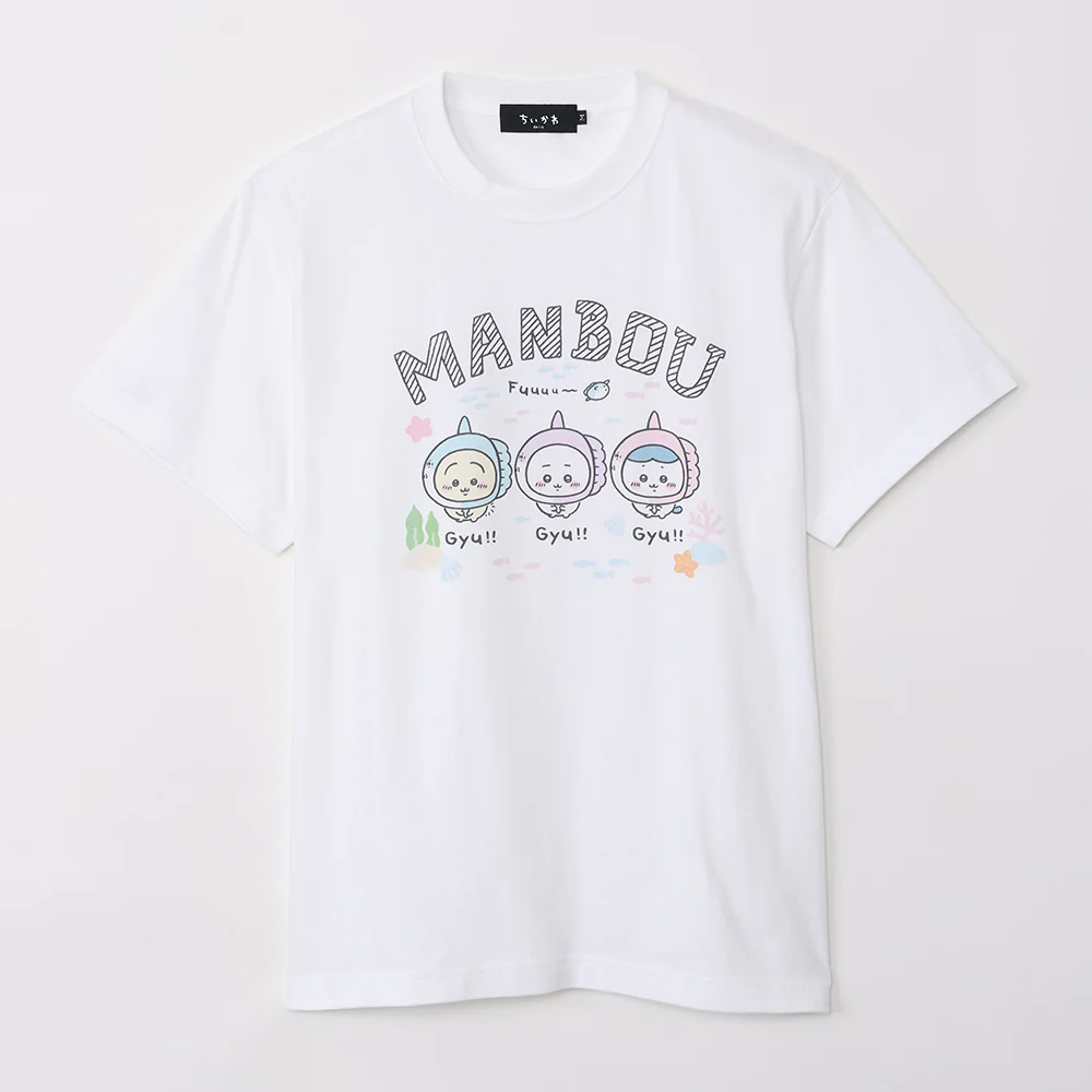 ちいかわ水族館 Tシャツ マンボウ ホワイト（イカミラー付）