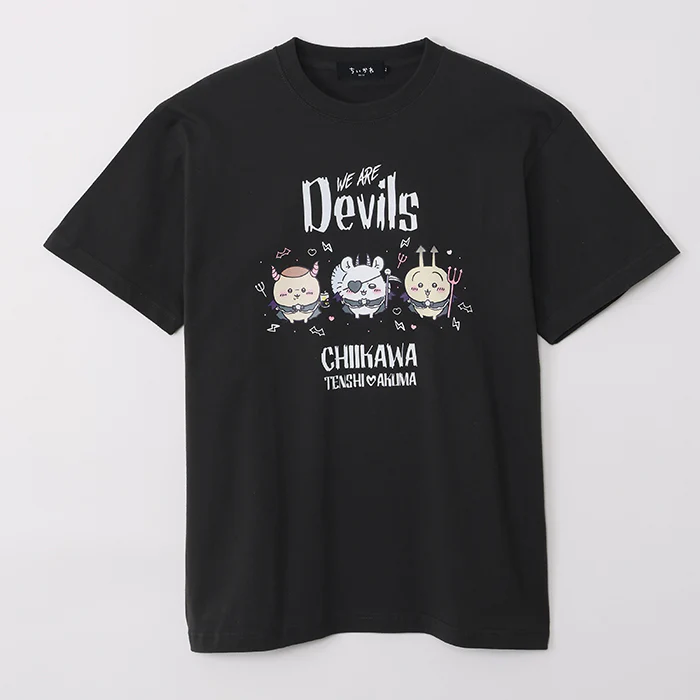 ちいかわ てんし♡あくま Tシャツ（WE ARE DEVILS スミ）