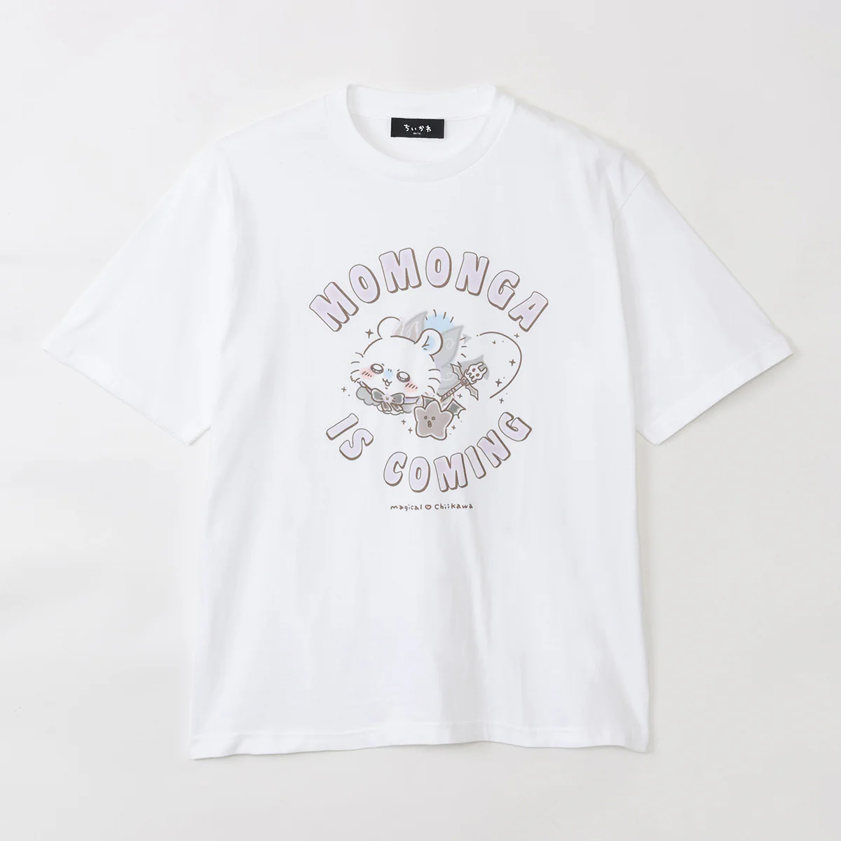ちいかわ 超まじかるちいかわ ビッグTシャツ MOMONGA IS COMING ホワイト