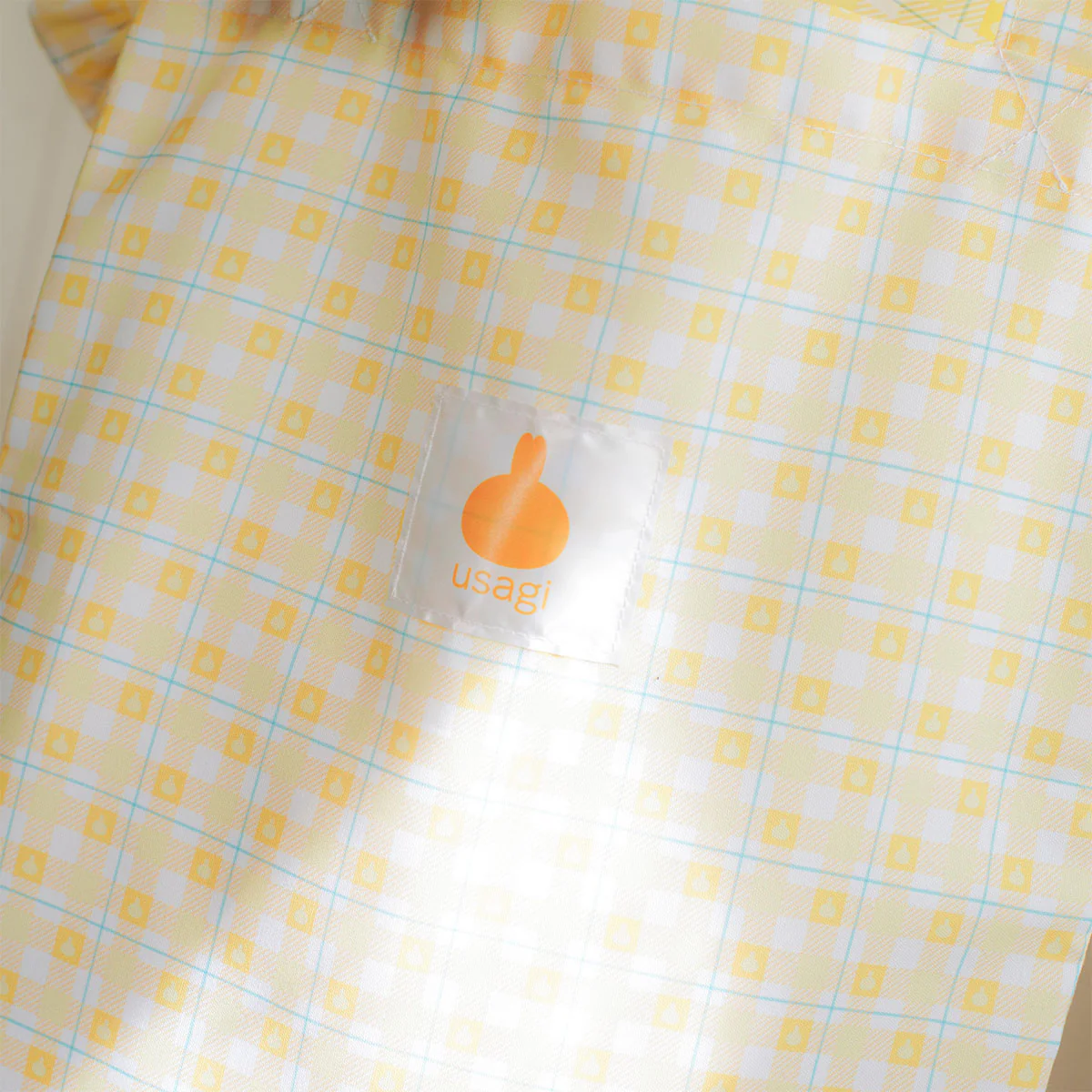 ちいかわ チェックシリーズ トートバッグ（チャーム付き）うさぎ イエロー - Image 11