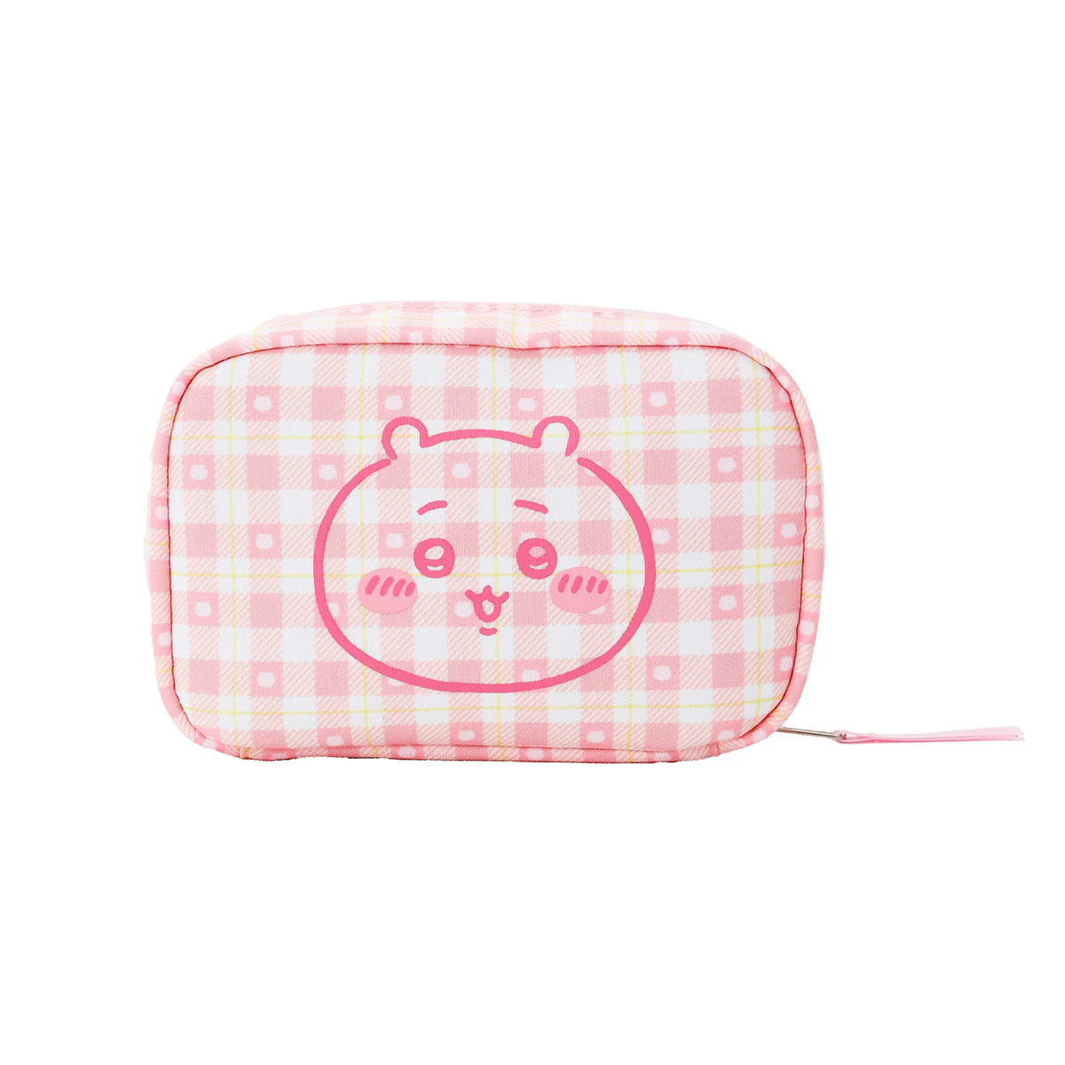 ちいかわ チェックシリーズ ポーチ ちいかわ ピンク