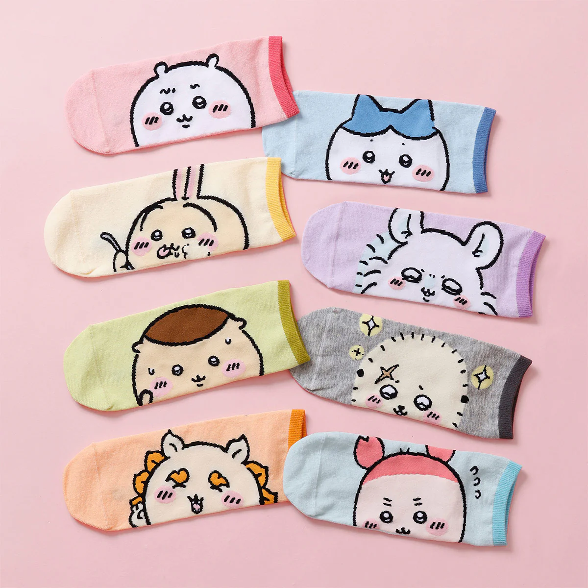 ちいかわ クルーソックス くりまんじゅうアップ ライトグリーン - Image 2