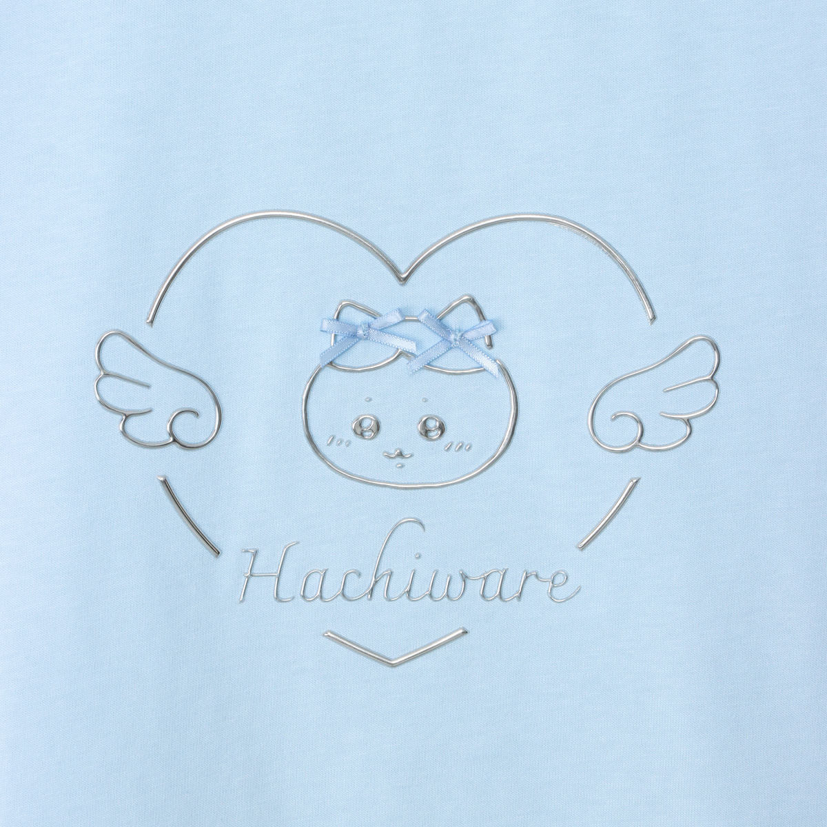 ちいかわ Go!HARAJUKU Tシャツ リボンリボン ハチワレ ブルー - Image 2