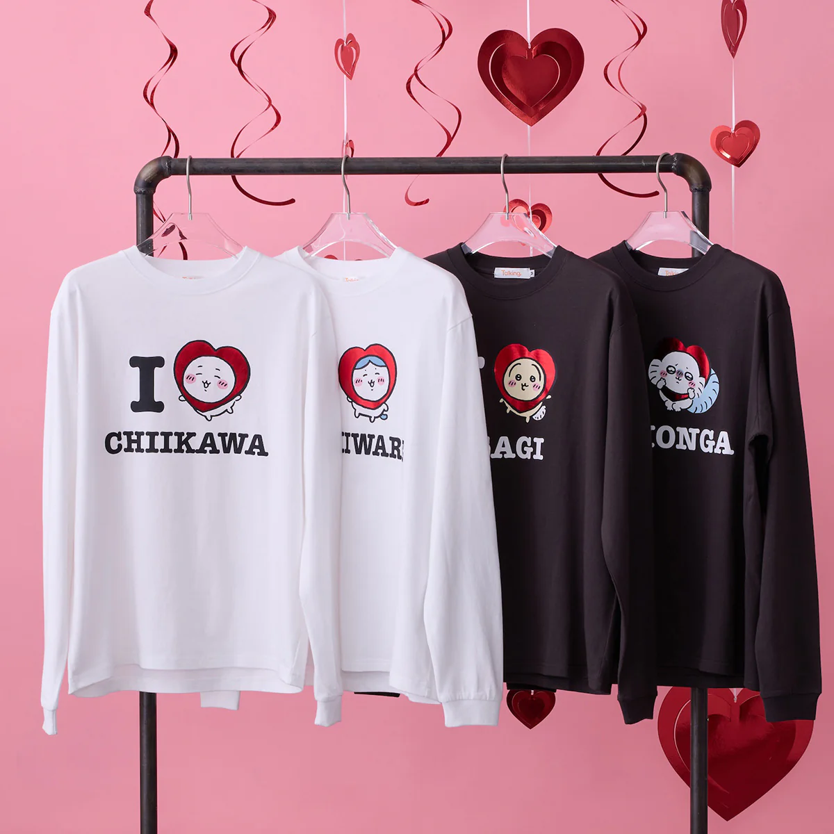 ちいかわ 長袖Tシャツ I LOVE CHIIKAWA ホワイト - Image 3