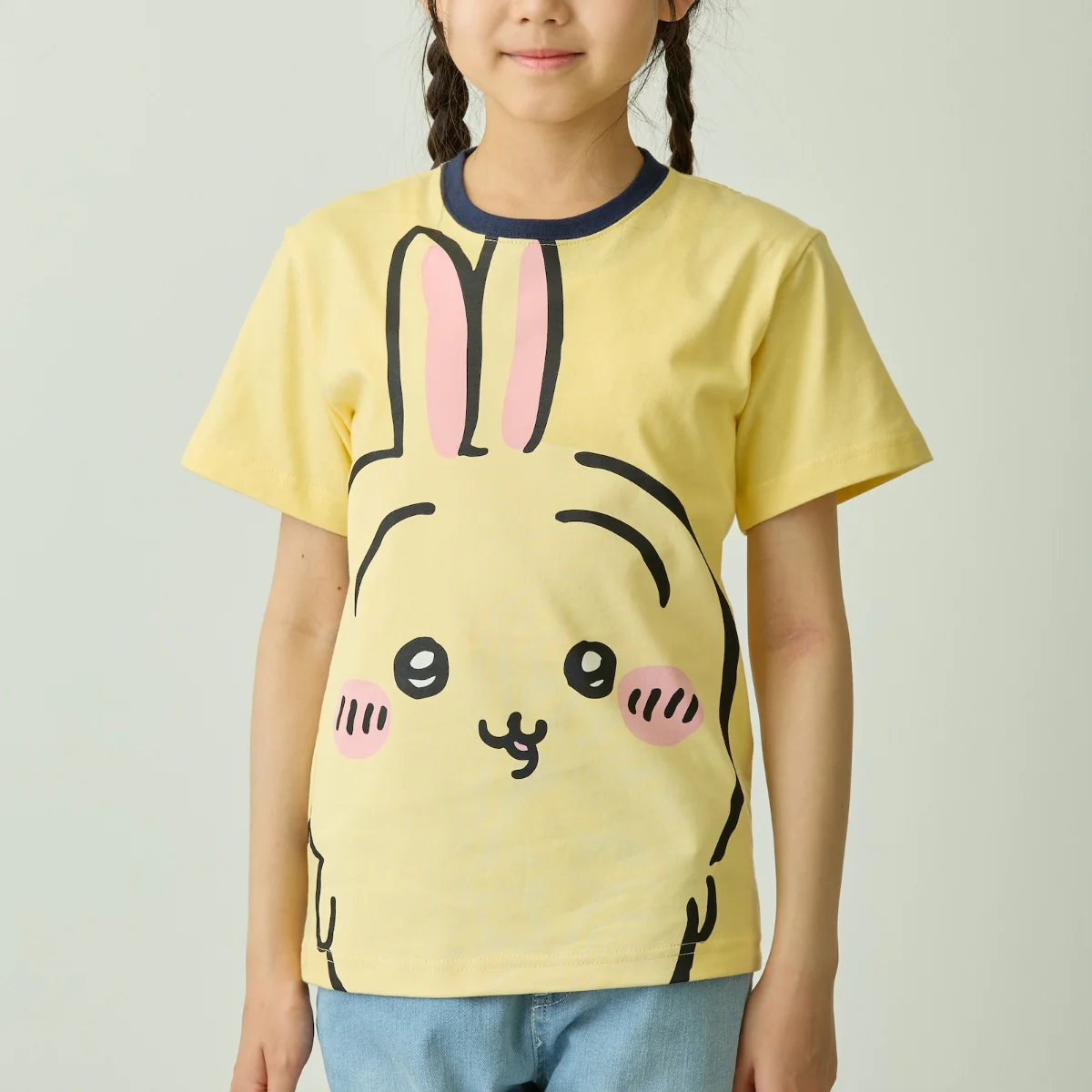 ちいかわ ちいかわパーク キッズTシャツ ビッグキャラクター うさぎ イエロー - Image 6
