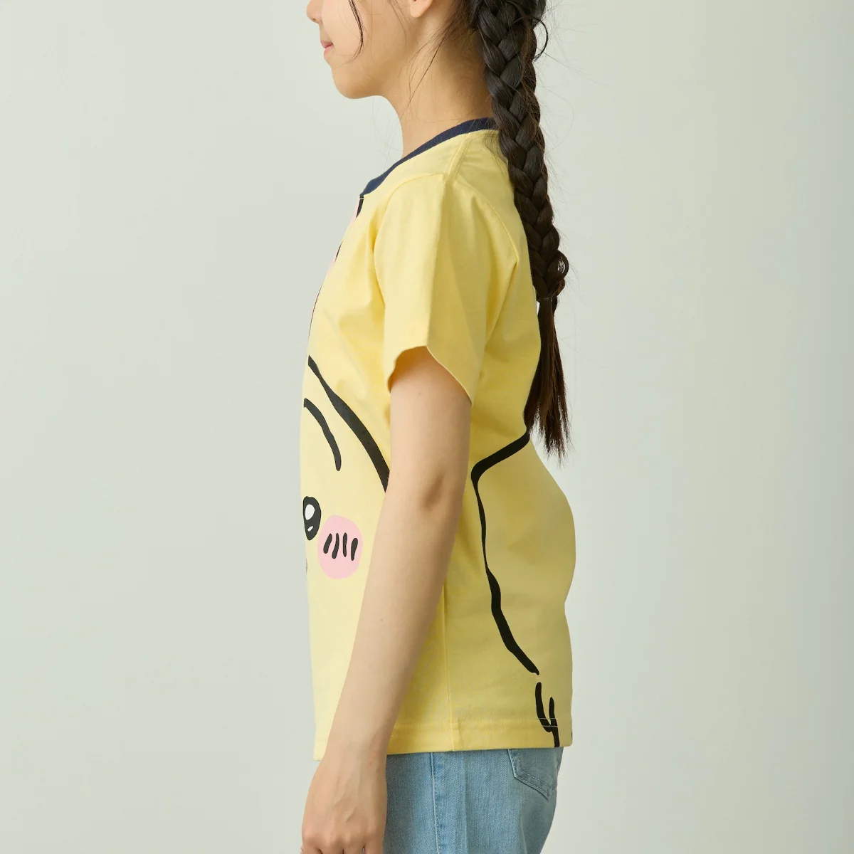 ちいかわ ちいかわパーク キッズTシャツ ビッグキャラクター うさぎ イエロー - Image 7