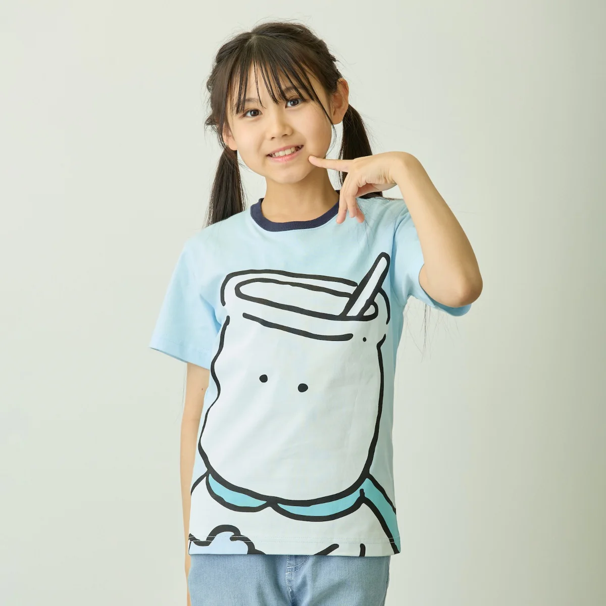 ちいかわ ちいかわパーク キッズTシャツ ビッグキャラクター むちゃうマン サックス - Image 3