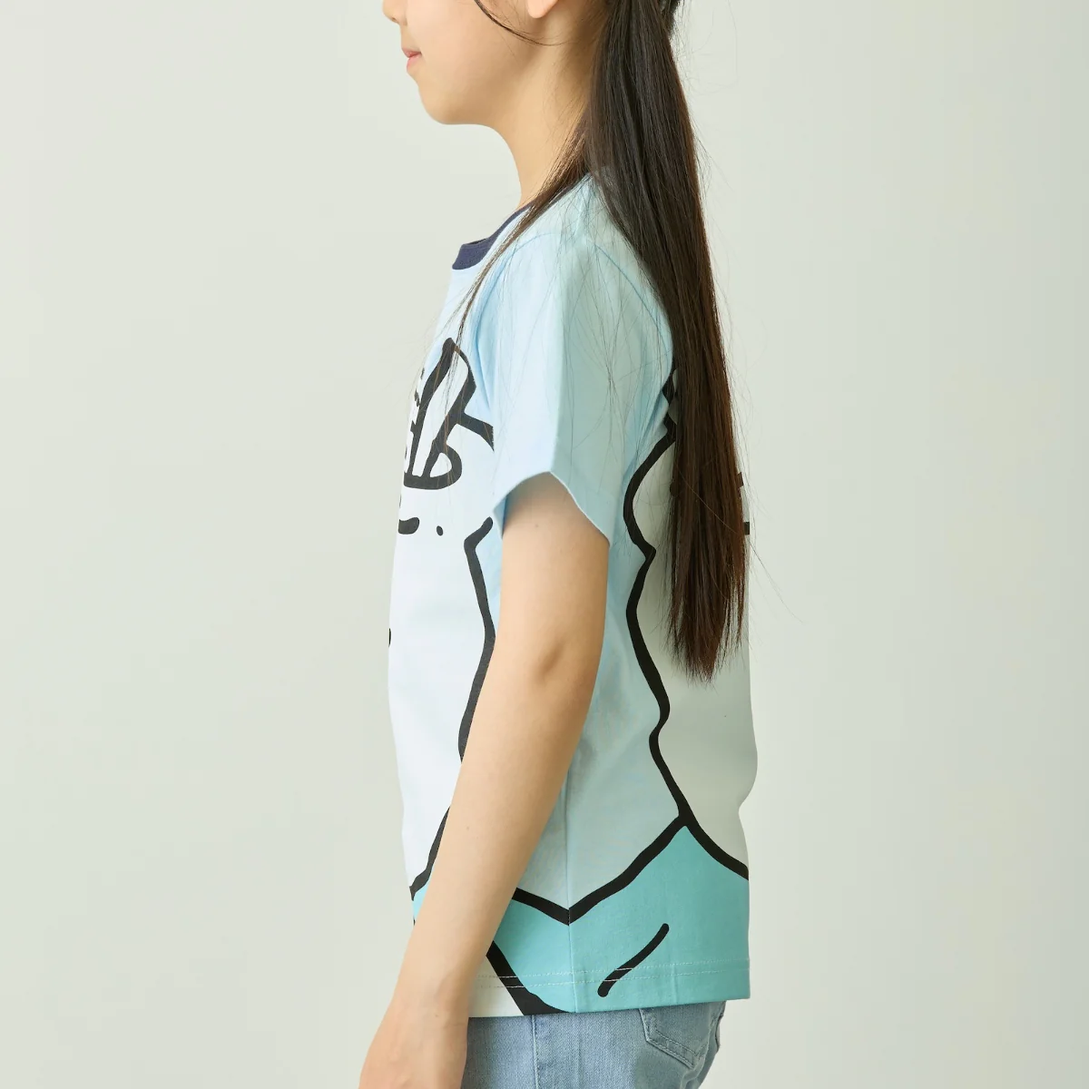 ちいかわ ちいかわパーク キッズTシャツ ビッグキャラクター むちゃうマン サックス - Image 5