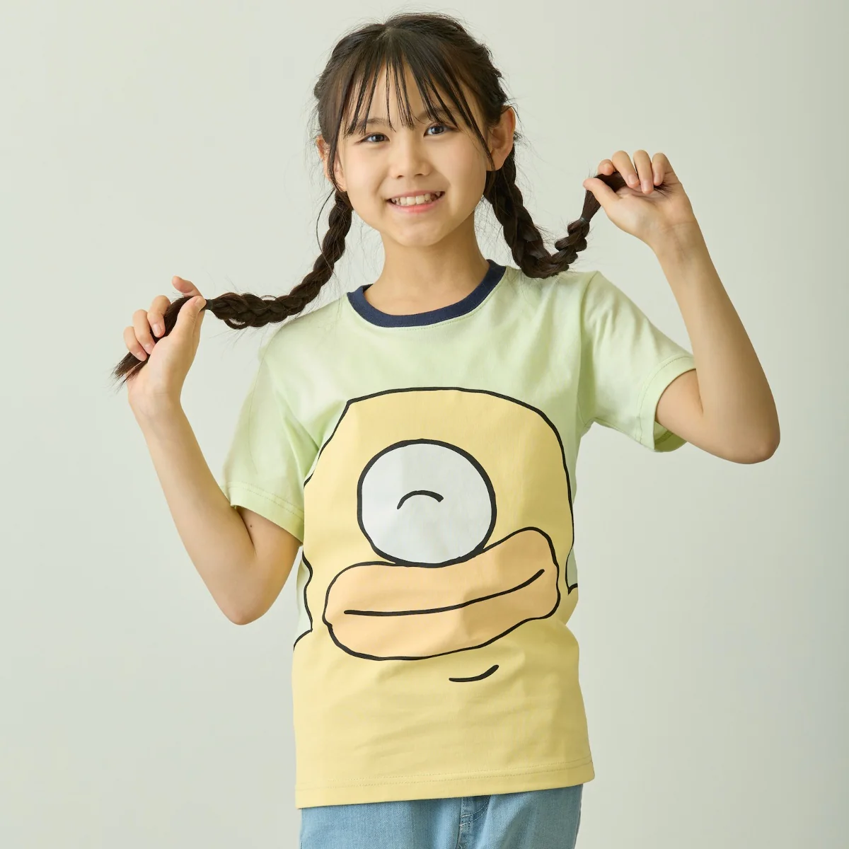ちいかわ ちいかわパーク キッズTシャツ ビッグキャラクター オデ ライトグリーン - Image 3