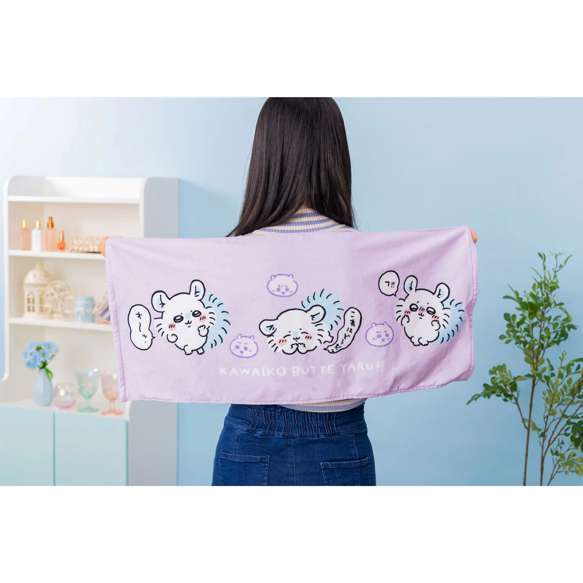 ちいかわ フェイスタオル(KAWAIKO BUTTE YARU!!) - Image 2