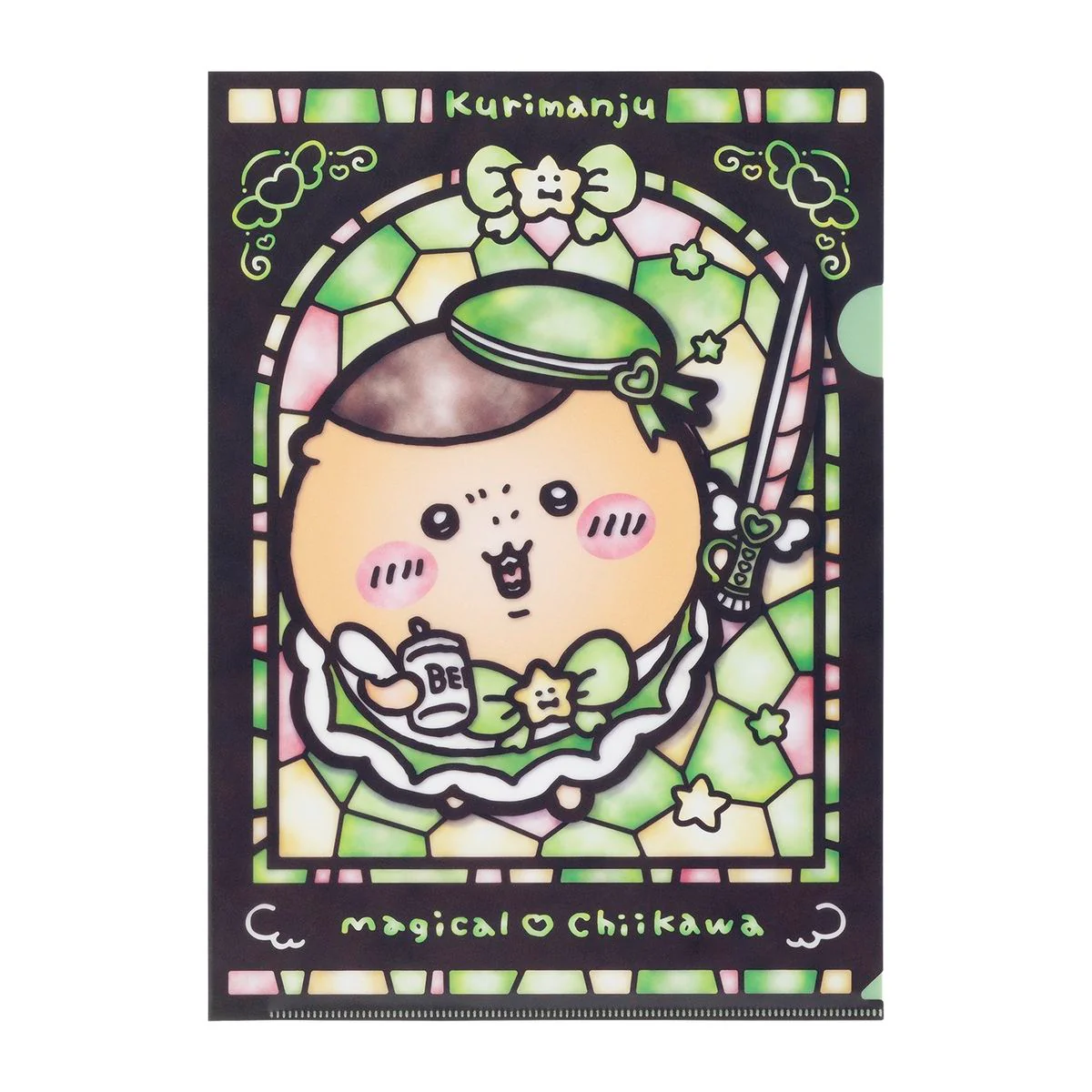 ちいかわ まじかるちいかわ ステンドグラス風クリアファイル(くりまんじゅう) - Image 3