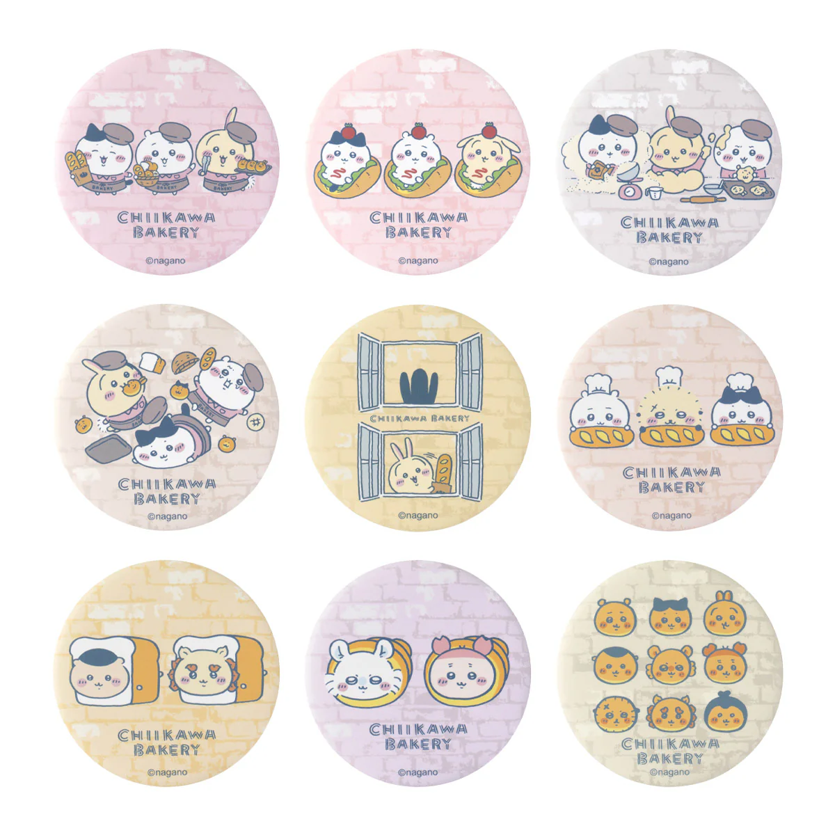 ちいかわ ちいかわベーカリー トレーディングマット缶バッジ（全9種）