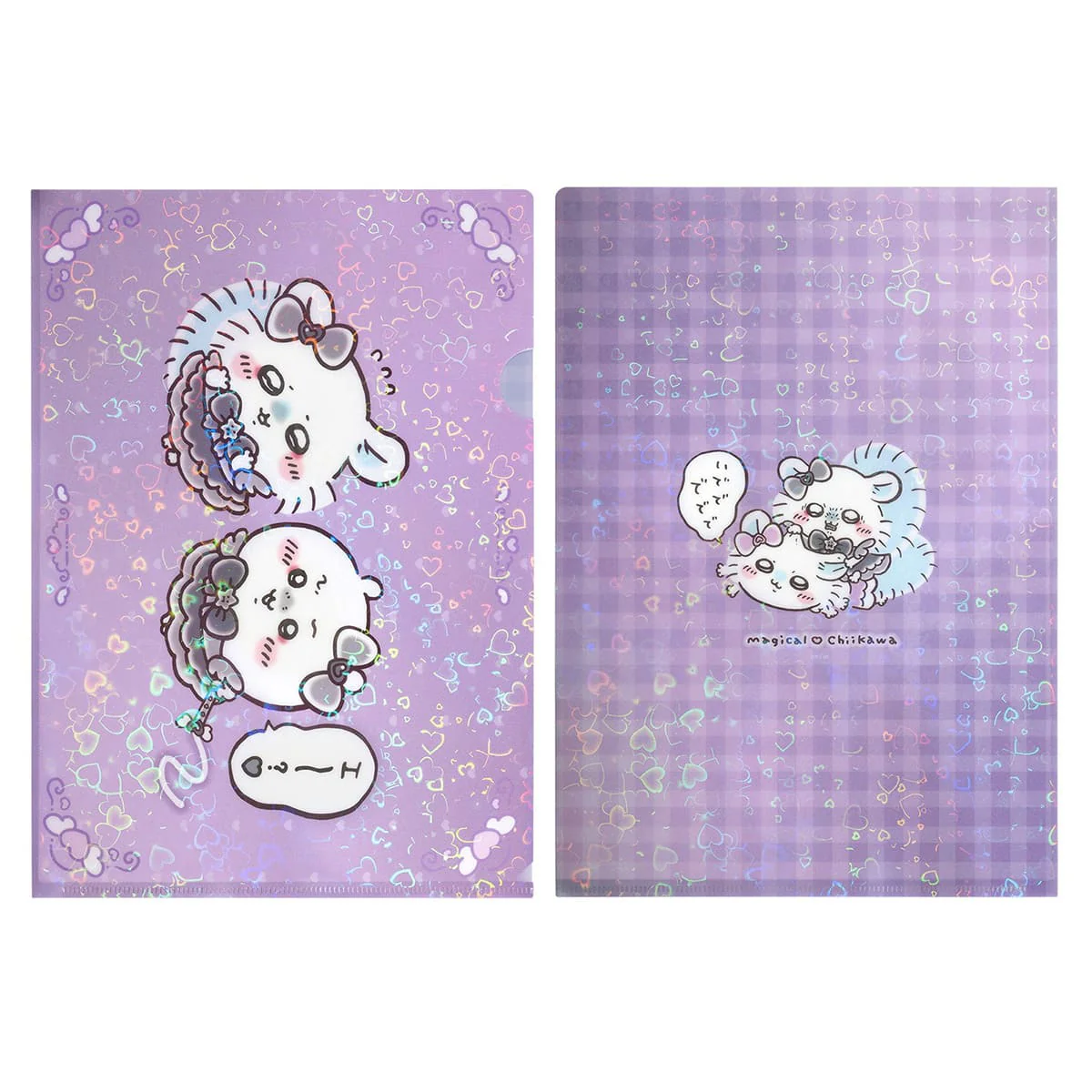 ちいかわ まじかるちいかわ 悪いバージョンなホログラムクリアファイル(ちいかわとモモンガ) - Image 3