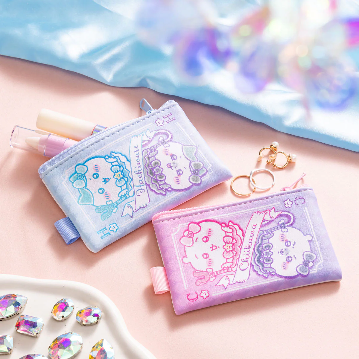ちいかわ まじかるちいかわ トランプな2個セットポーチ（うさぎ・モモンガ） - Image 2