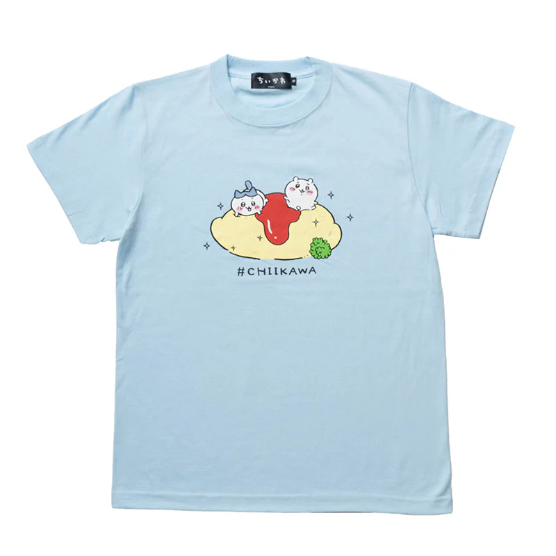 ちいかわ オムライス Tシャツ(ライトブルー)