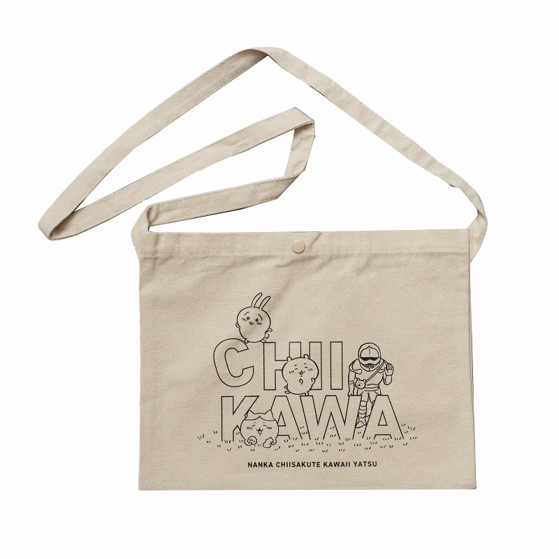 ちいかわ キャンバス サコッシュ 集合(ナチュラル) - Image 2