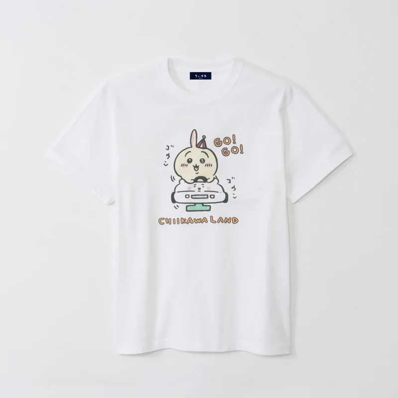 ちいかわらんど Tシャツ うさぎ ゴーカート ホワイト