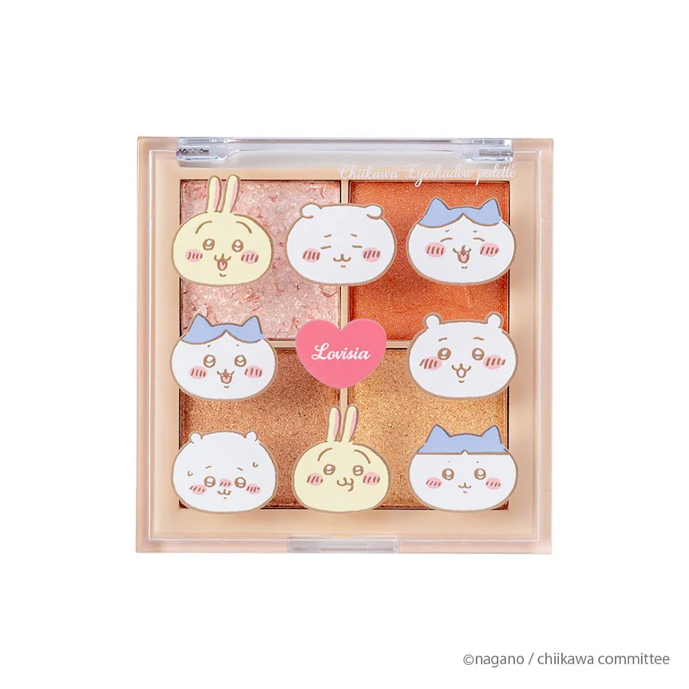 ちいかわ Lovisia アイシャドウパレット（ちいかわ＆ハチワレ＆うさぎ（フェイス）