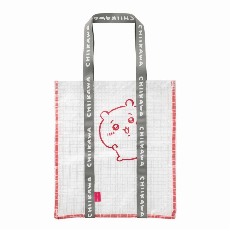 ちいかわ クリア格子のビニールトートバッグ