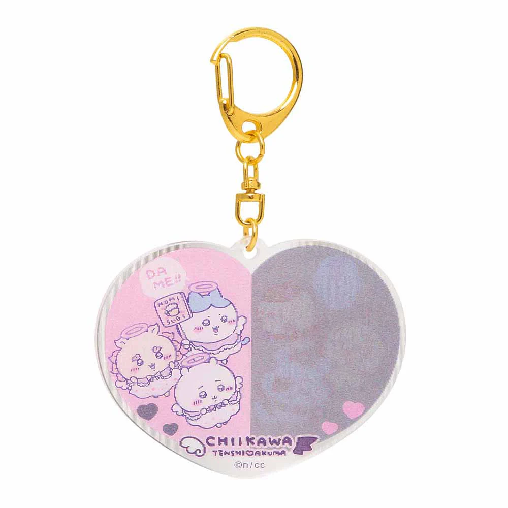 ちいかわ てんし♡あくま イラチェン!レンチキュラーアクリルキーホルダー(ハート)