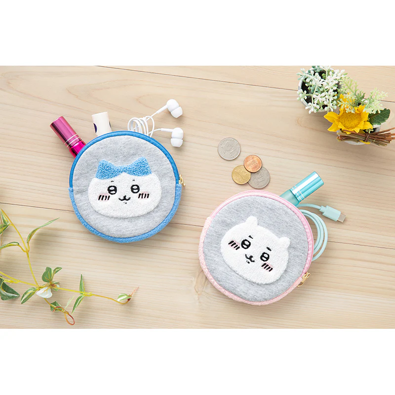 ちいかわ　相良刺繍なまんまるポーチ（ハチワレ） - Image 3