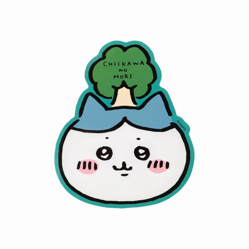 ちいかわ ゆるカットビッグステッカー（木のハチワレ） - Image 2