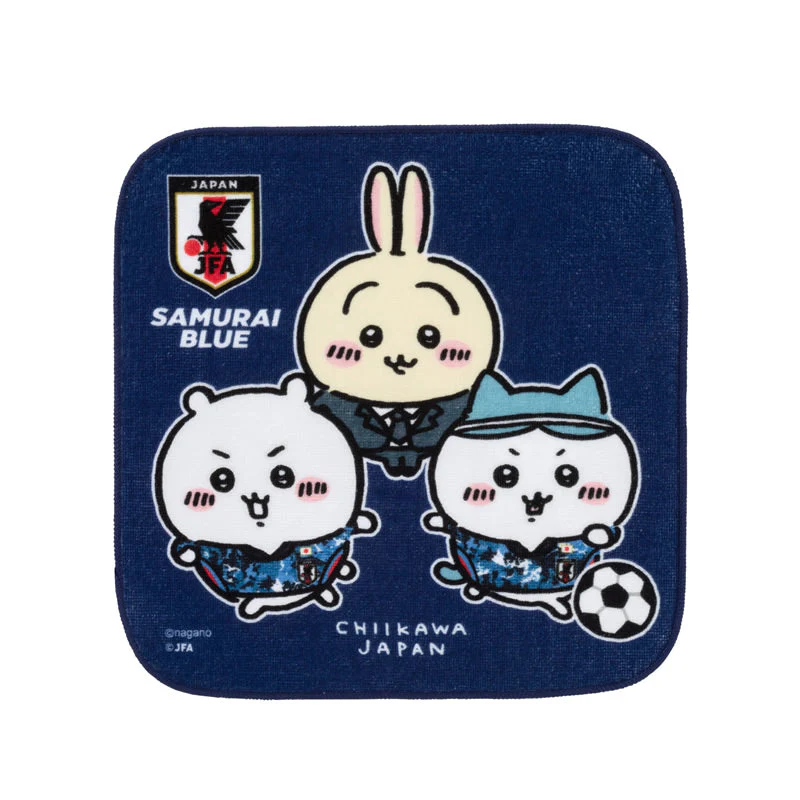 ちいかわの大きめハンドタオル サッカー日本代表ver.