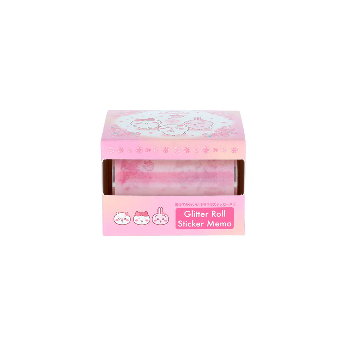 ちいかわ グリッターロールステッカーメモ（Sakura Pink・サクラ）