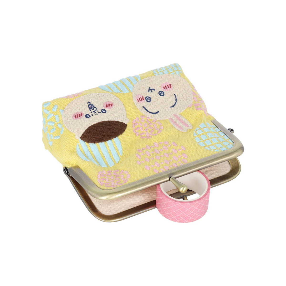 ちいかわ 畳刺繍がま口ミニポーチ(うさぎ&くりまんじゅう) - Image 4