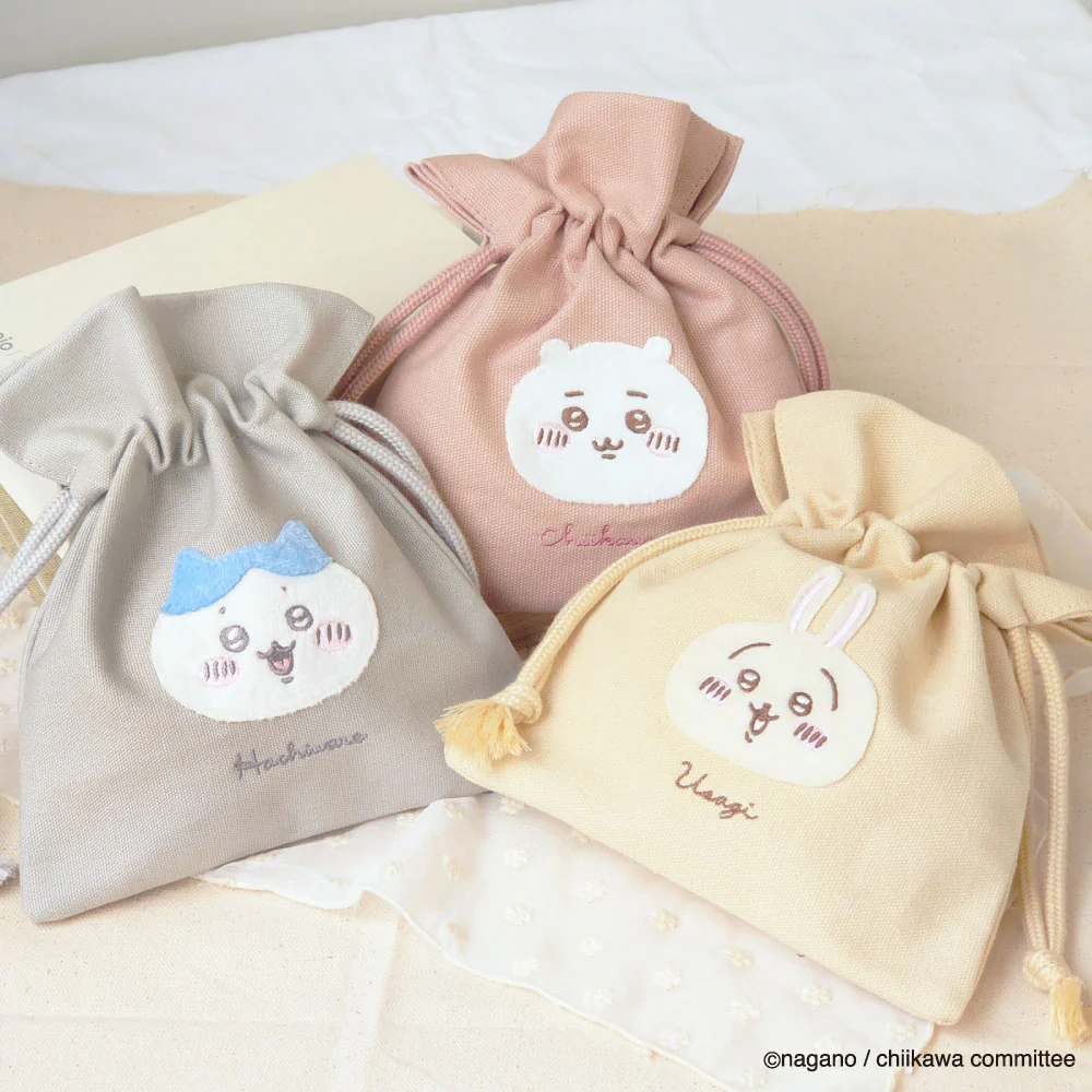 ちいかわ ふわふわワッペン 巾着（うさぎ） - Image 2
